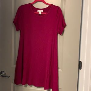 Magenta t-shirt dress